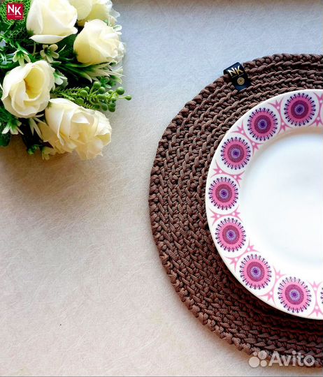 Салфетки сервировочные вязаные (плейсматы)