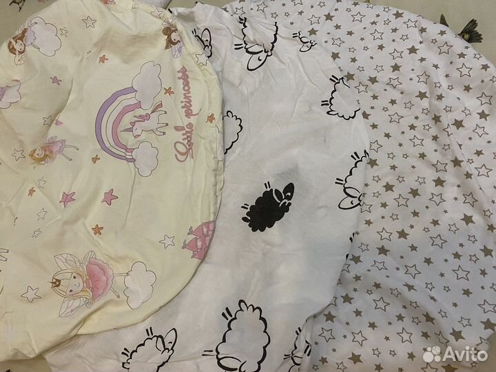 Матрас детский круглый + простыни