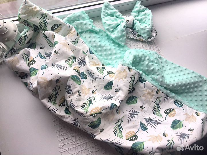 Конверт новый+пинетки на выписку