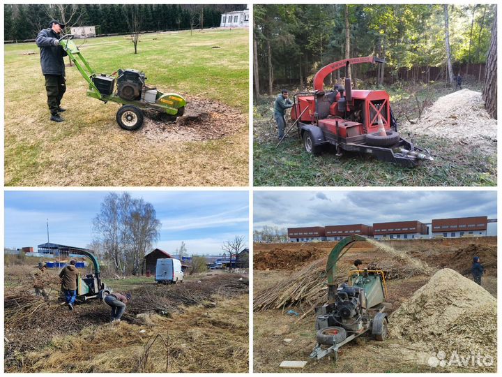 Аренда измельчителя веток и деревьев, до 30 см