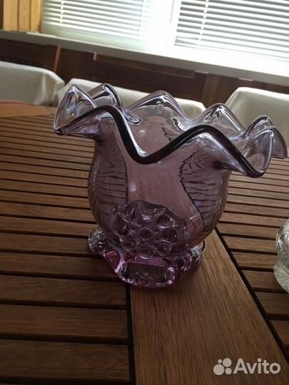 Конфетница ваза фруктовница стекло СССР