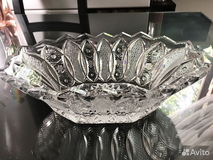 Ваза для фруктов Kristal Zajecar Югославия