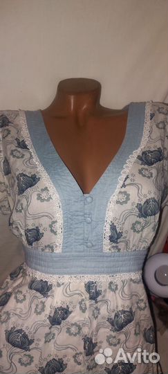 Белое платье тонкий хлопок Per una р.44-46