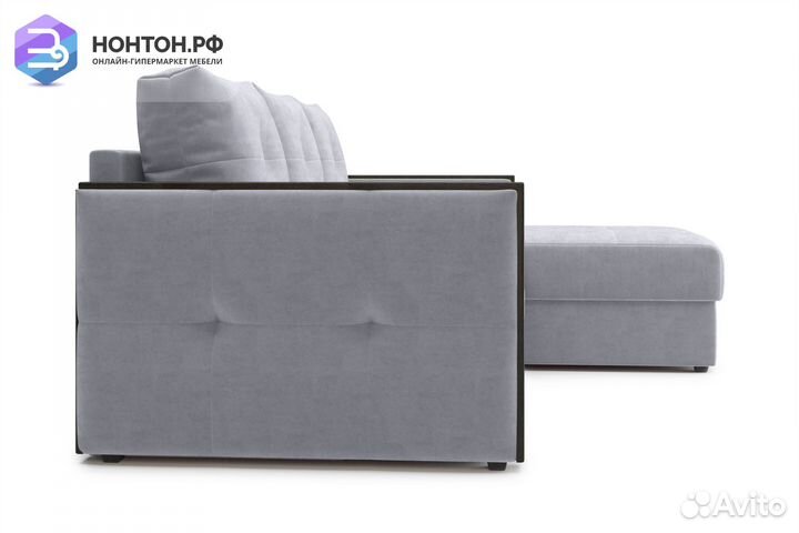 Диван угловой дельфин Инсайд серый