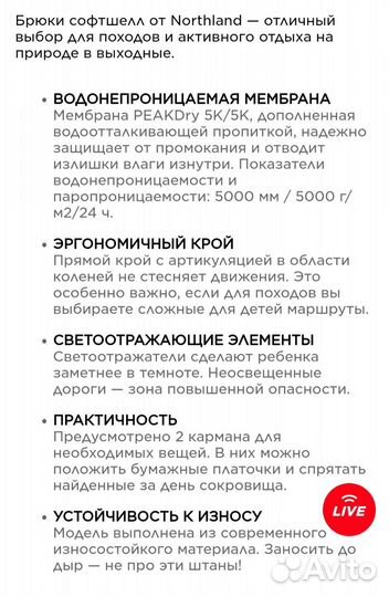 Брюки софтшелл,Northland 170р в идеале