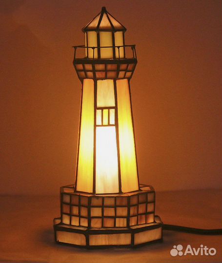 Маяк светильник тиффани стекло лампа
