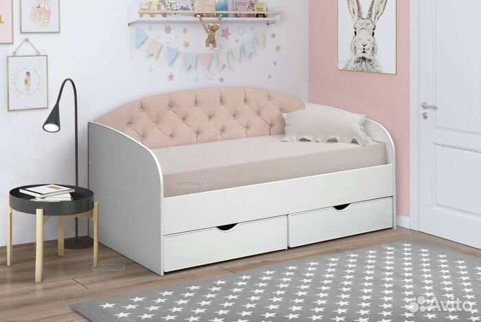 Кровать лдсп велюр вельвет люкс от 2х лет