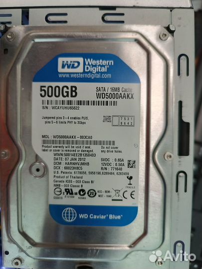 Жесткий диск WD blue 500gb