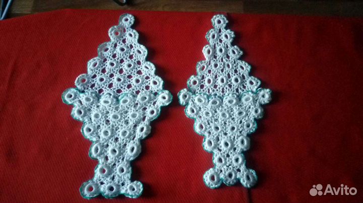 Кружево винтажное ручная работа салфетки подзоры в