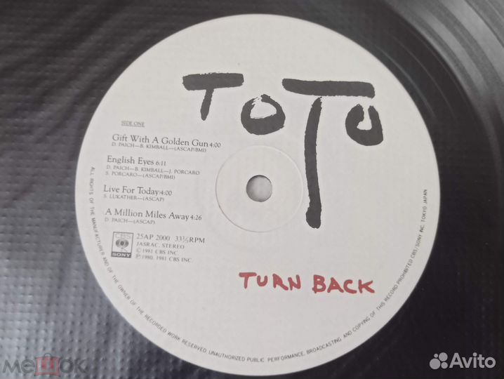 Toto – Turn Back 1981 (japan) - NM