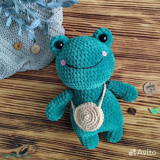 Плюшевые игрушки. Вязаный котик, тигр, зайка