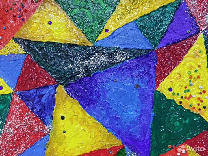 Медитативная картина маслом 20х30 см