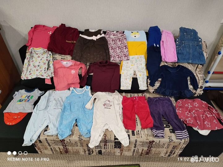 Вещи пакетом на девочку 68-74