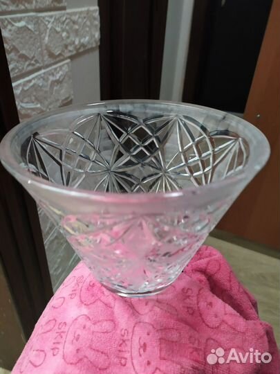 Хрустальная ваза фруктовница СССР
