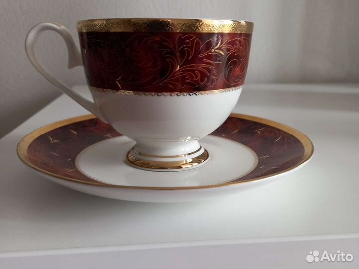 Чашка с блюдцем чайный фарфор
