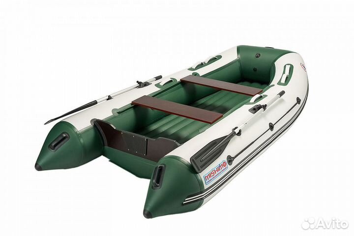 Лодка mishimo (мишимо) lite 430 зеленая/белая