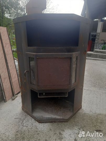 Дровяной печь угловая