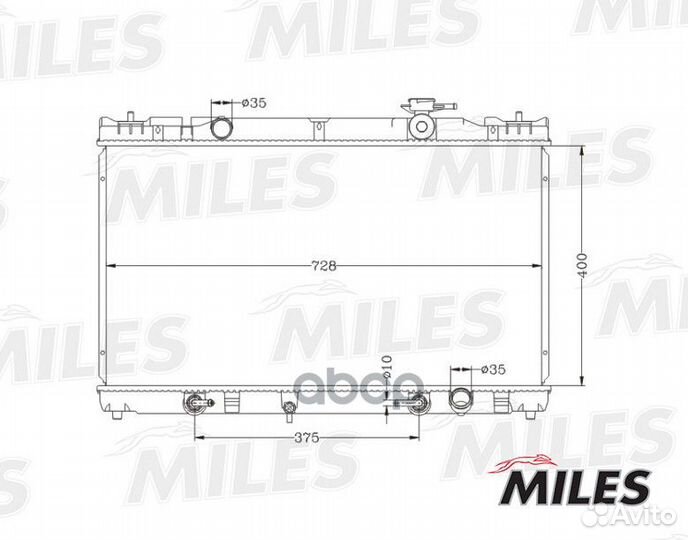 Радиатор toyota camry 2.4 01- acrb051 Miles