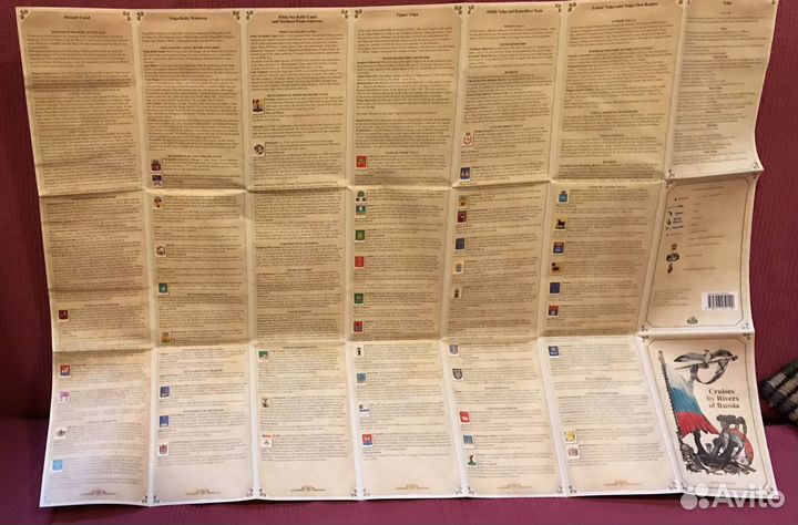 Карта речных круизов по России на англ яз новая