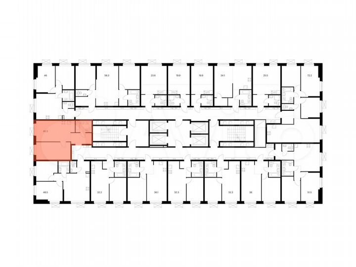 1-к. квартира, 42,3 м², 24/33 эт.