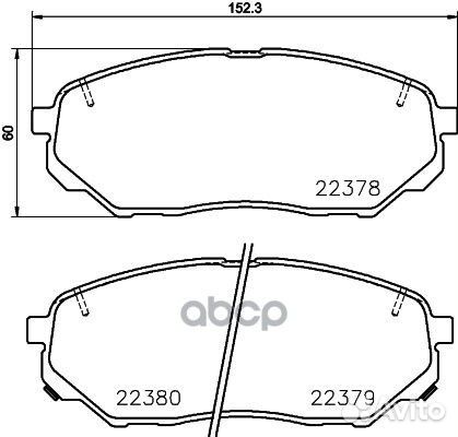 Колодки тормозные дисковые передн. KIA sorento
