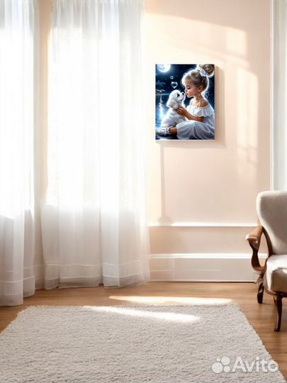 Алмазная мозайка набор на подрамнике светящаяся