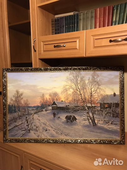 Картина с зимним пейзажем