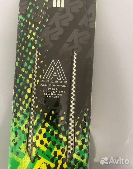 Лыжи горные К2 apache 167