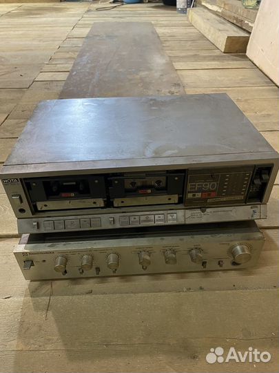 Усилитель радиотехника, кассетный магнитофон