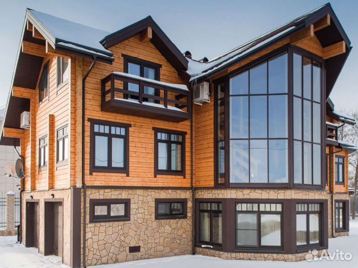 Окна премиум класса цветные, с ламинацией, белые