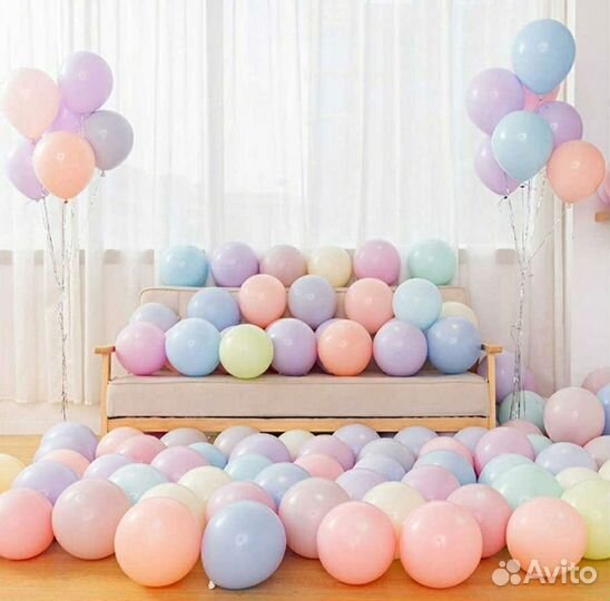 Воздушный шар, латекс, 30см, 100шт