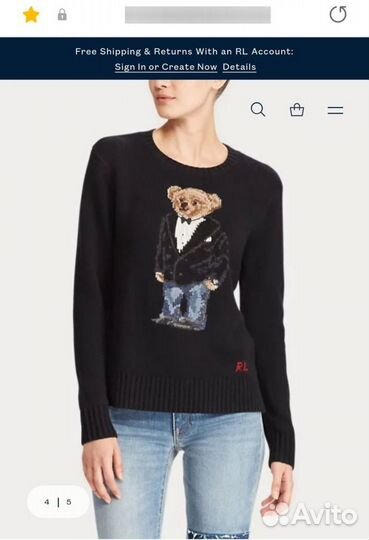 Свитер Ralph Lauren bear оригинал