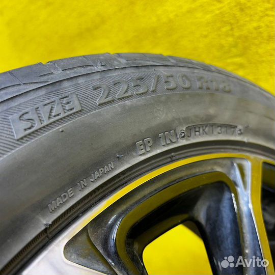 Колеса из Японии на дисках Rays 5x114.3 c шинами Bridgestone 225/50R18 Магазин DZ25 К4703