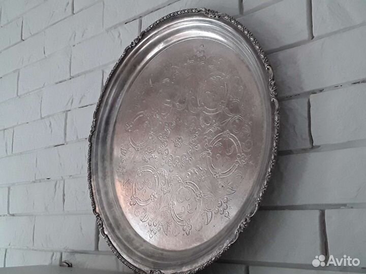 Поднос серебрение большой