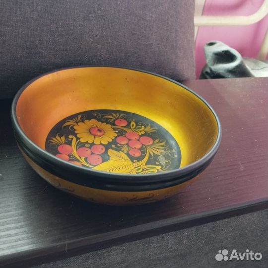 Сахарница деревянная хохлома