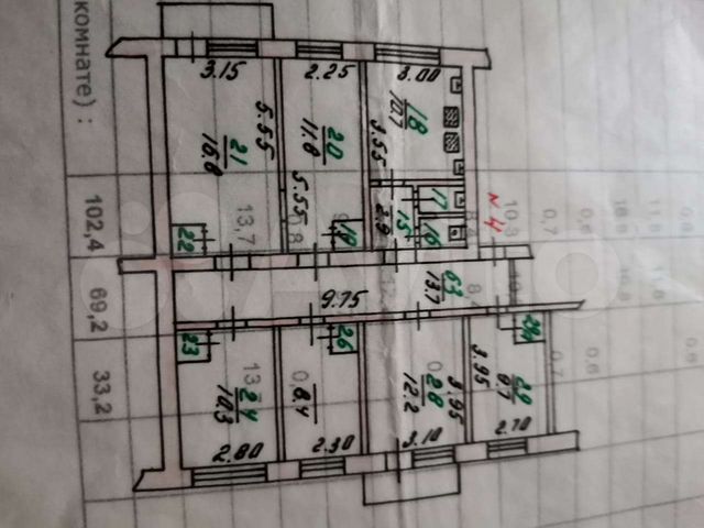 Комната 18,6 м² в 1-к., 2/3 эт.