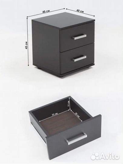 Тумба прикроватная венге