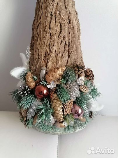Новогодний декор. Эко ёлочка. Ручная работа