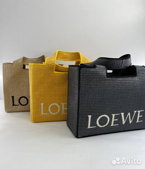 Сумка женская тоут Loewe Font Tote из рафии