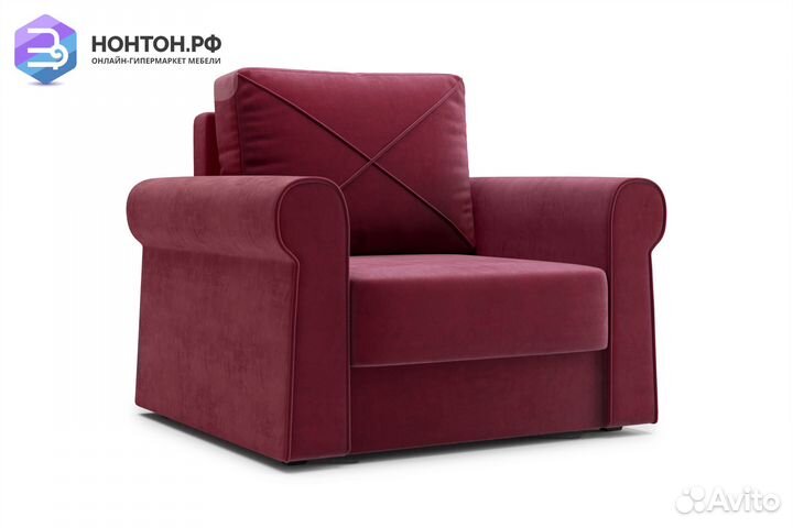 Кресло еврокнижка Лира бордовое