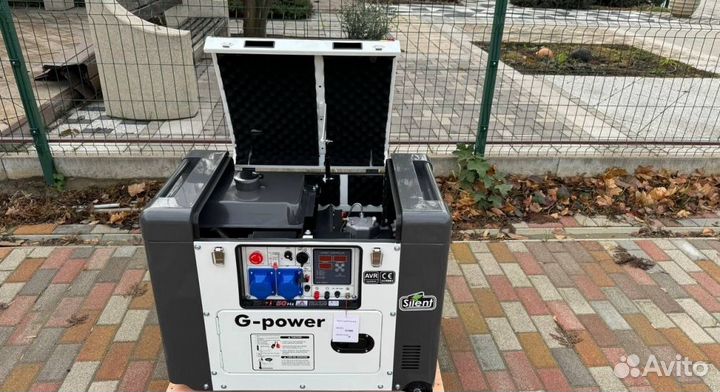 Дизельный генератор 10 kW g-power однофазный