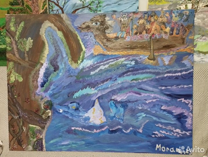 Картина маслом на холсте 60х80 см, 