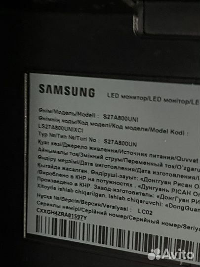 4к монитор Samsung S27A800UNI