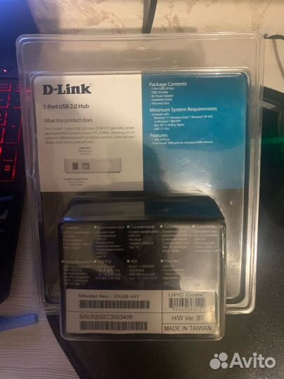 Концентратор USB2.0 D-link DUB-H7 (7 портов)