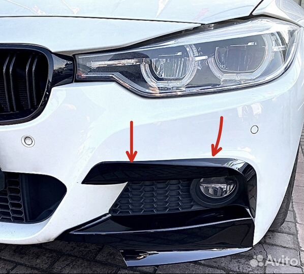 Накладки клыки над туманками BMW F30