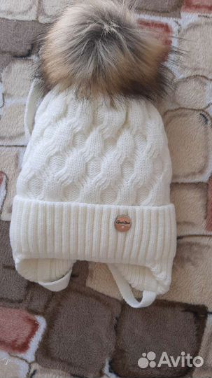 Шапка зимняя для девочки 48- 50р(1-3 года)