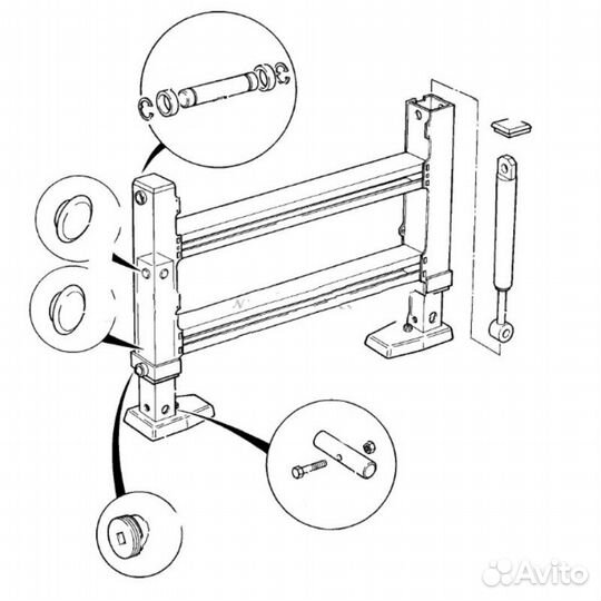 Аутригер JCB 125/00193 128/G3070 335/08022, 125/00
