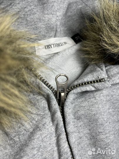 Zip hoodie с мехом