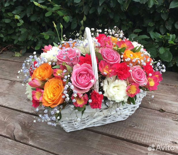 Цветы розы букет