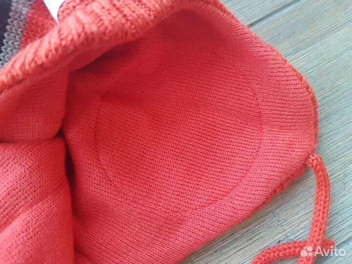 Теплая шапка для мальчиков красная Kerry р 48